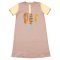 Ночная сорочка для девочки Модель 350-072 Коричневая с перьями размер 68 (рост 128 см - 134 см)
