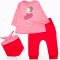 Комплект для девочки "Крутышка" Модель 7205-082 Персиковый/штаны красные рост 80 см