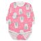 Боді-гольф для дівчинки Модель Л-0058-043 Рожевий Котики зріст 68 см