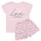 Пижама для девочки Модель 364-613 Розовый зайка размер 64 (рост 116 см - 122 см)