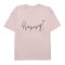 Футболка oversize для дівчинки Модель 2325-452 Пудра Happy зріст 134 см - 140 см