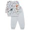 Пижама для мальчика Модель 358-073 Серый Ниндзя + серые штаны размер 56 (рост 80 см - 86 см)
