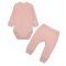 Комплект для девочки рубчик начес 6284-182 Пудра размер 44 (рост 68 см)