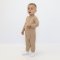Ромпер для хлопчика інтерлок вафелька 7255-812 Бежевий Орнамент зріст 80 см