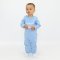 Ромпер для хлопчика рубчик начіс 7202-182 Блакитний Пиріжечок зріст 74 см