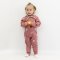Комбінезон для дівчинки тринитка начіс 7257-353 Терракотовий Котики зріст 68 см