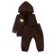 Костюм дитячий тринитка начіс 7228-352 Коричневий Ведмедик уцінка (брак полотна) зріст 68 см
