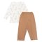 Комплект для девочки интерлок 378-793 Коричневый Жирафы рост  80 см