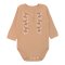 Боди для девочки интерлок вафелька 6299-812 Бежевый Ягоды размер 44 (рост 68 см)