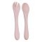 Набор силиконовый ложка и вилка 966 Цвет Розовый