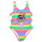 Купальник для девочки ВН1064 Бирюзовая Полоска возраст 1 год