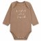 Боди детский интерлок жаккард 6220-892 Коричневый Little and loved размер 44 (рост 68 см)
