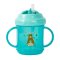 Поїлка – непроливайка з ручками та силіконовою соломинкою 7026 об’єм 200 мл Колір Блакитний