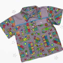 Рубашка для мальчика Модель 2106-013 Серая