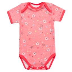 Коралловый боди для девочки Модель 6251-073 Hello
