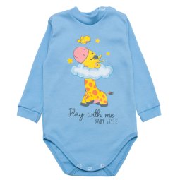 Боді гольф для хлопчика Модель 6237-082 Блакитний Жираф
