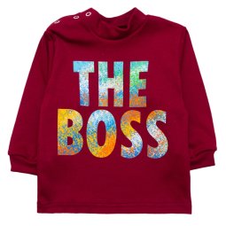 Водолазка для мальчика Модель 409-082 Бордовая "BOSS"