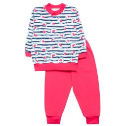 Піжама для дівчинки Модель 358-073 Рожевий+синій Кавун 