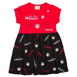 Платье для девочки Модель 14024 Красный+черный