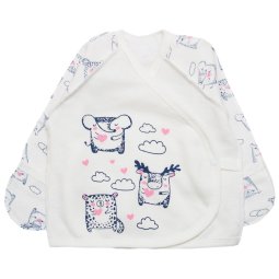 Синяя распашонка для мальчика Модель 6180-043 Зверюшки