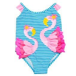 Купальник для девочки Модель ВН953 "Фламинго" Голубой
