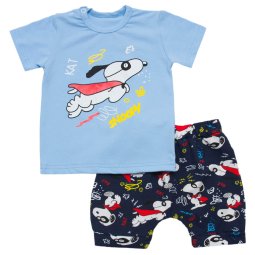 Комплект для хлопчика Модель 2269-453 Блакитний Snoopy 