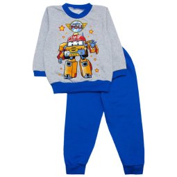 Пижама для мальчика Модель 349-042 Серая Robocar Poli