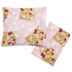 Комплект постельного белья детский Модель 901-283 Розовый Мишки