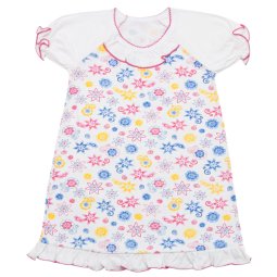 ﻿Сорочка для дівчинки Модель 337-023 Сині квіти 