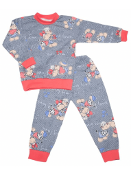Пижама для девочки Модель 329-033 Серая Love