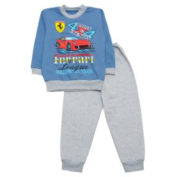 Піжама для хлопчика Модель 349-042 Сіро-блакитний Машинка 