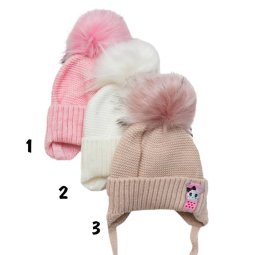 Зимова шапочка для дівчинки Модель 01664 50-52 см окр. голови 