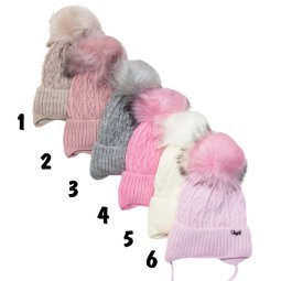 Зимова шапочка для дівчинки Модель D705 46-50 см окр. голови 