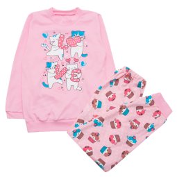 Пижама для девочки Модель 349-073 Розовый Котики