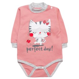 Боди для девочки Модель Л-0064-042 Пыльная Роза Котик