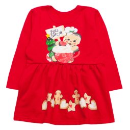 Платье для девочки Модель 5230-042 Красный Печеньки