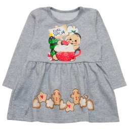 Сукня для дівчинки начіс 5230-042 Сірий Печиво