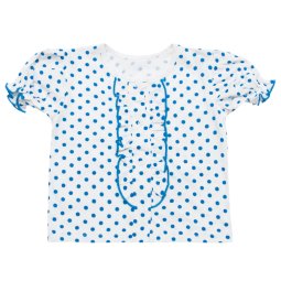 Блуза для девочки Модель 276-013 Синий Горох