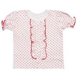 Блуза для дівчинки Модель 276-013 Червоний Горох 