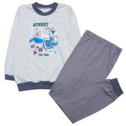 Пижама для мальчика Модель 349-082 Серая Тик Ток