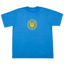 Футболка мужская Модель 805-022 Голубая Герб