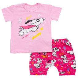 Комплект для дівчинки Модель 2269-453 Рожевий Snoopy 