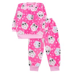 Пижама для девочки Модель 329-573 Розовая Совы