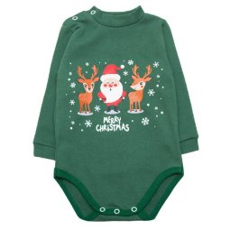Боди детское Модель 6237-042 Зелёный Олени