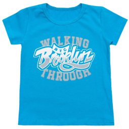 Футболка для мальчика Модель 2255-452 Голубая Brooklyn