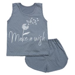Пижама для девочки Модель 353-613 Серый Make a wish
