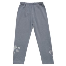 Лосины для девочки Модель 2287-452 Серый Сердечки