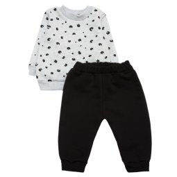Костюм детский Модель 7210-783 Серый+черные штаны
