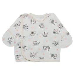 ﻿Сорочечка для дівчинки Модель 607-043 Молочний Котики 