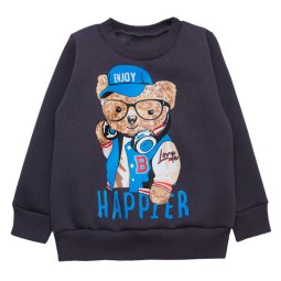 Джемпер для хлопчика Модель 4234-352 Темно-сірий Ведмедик